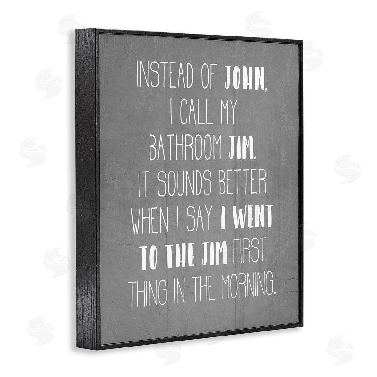 Call the Bathroom Jim Black Frame Print Wall Art, Home Decor by Stupell Studio