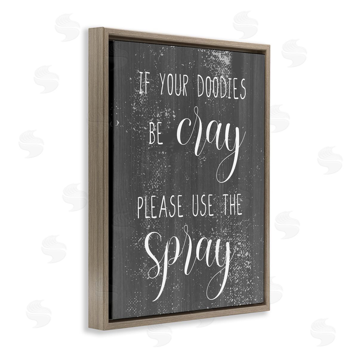 If Your Doodies Be Cray Brown Floating Frame Canvas Wall Art, Home Decor by Stupell Studio