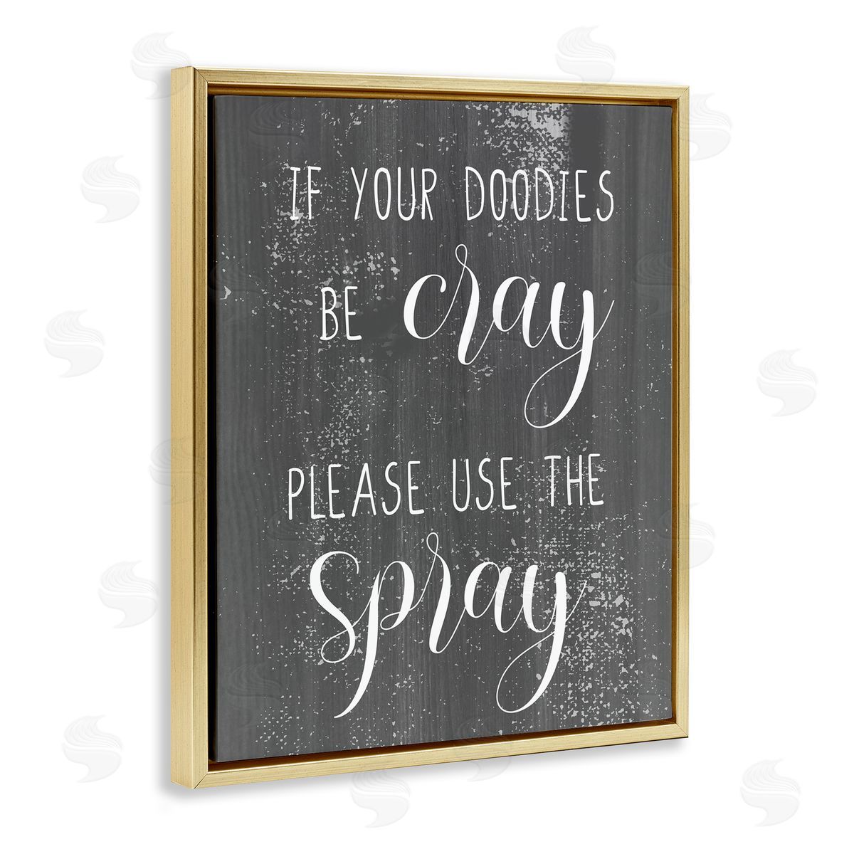 If Your Doodies Be Cray Gold Floating Frame Canvas Wall Art, Home Decor by Stupell Studio