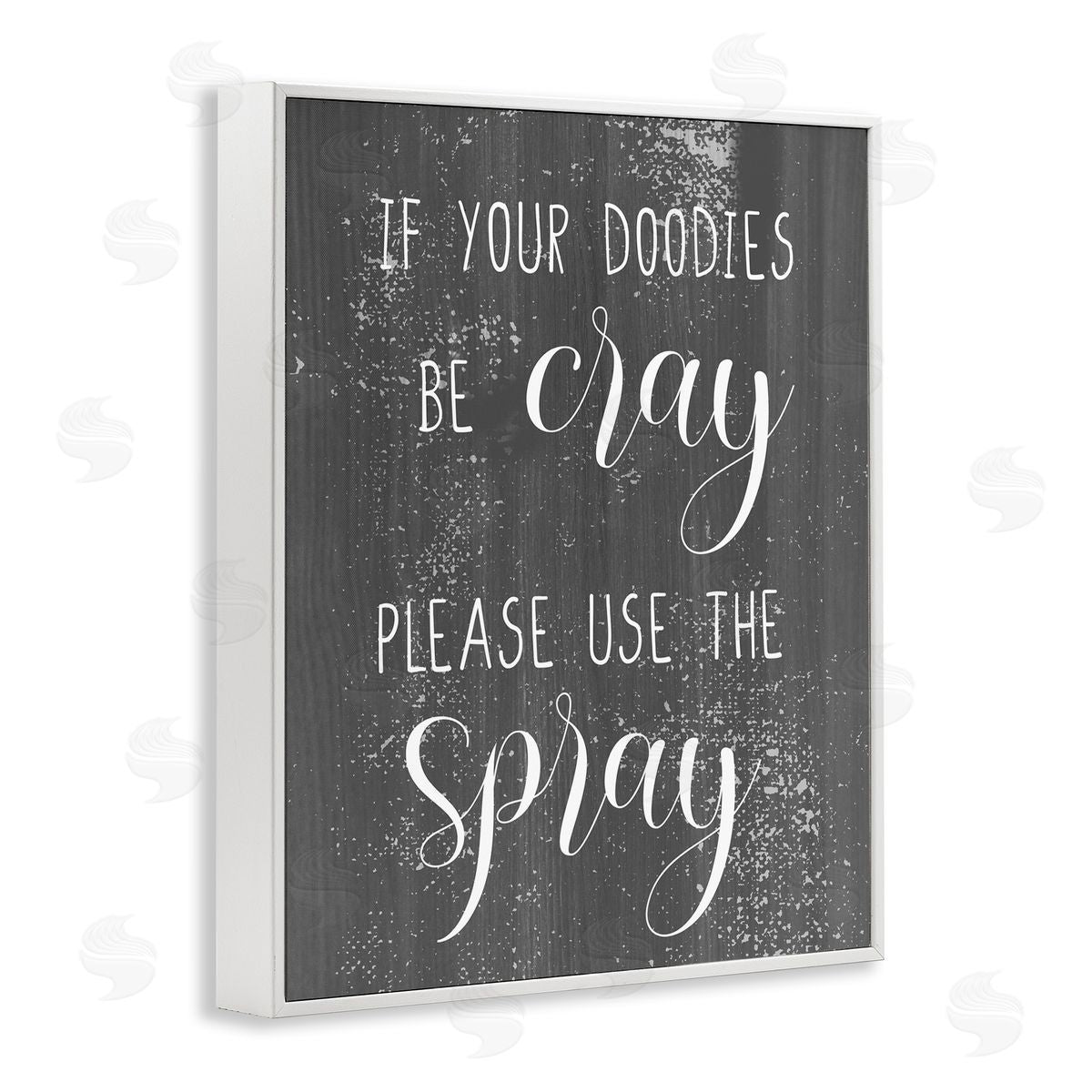 If Your Doodies Be Cray White Frame Print Wall Art, Home Decor by Stupell Studio