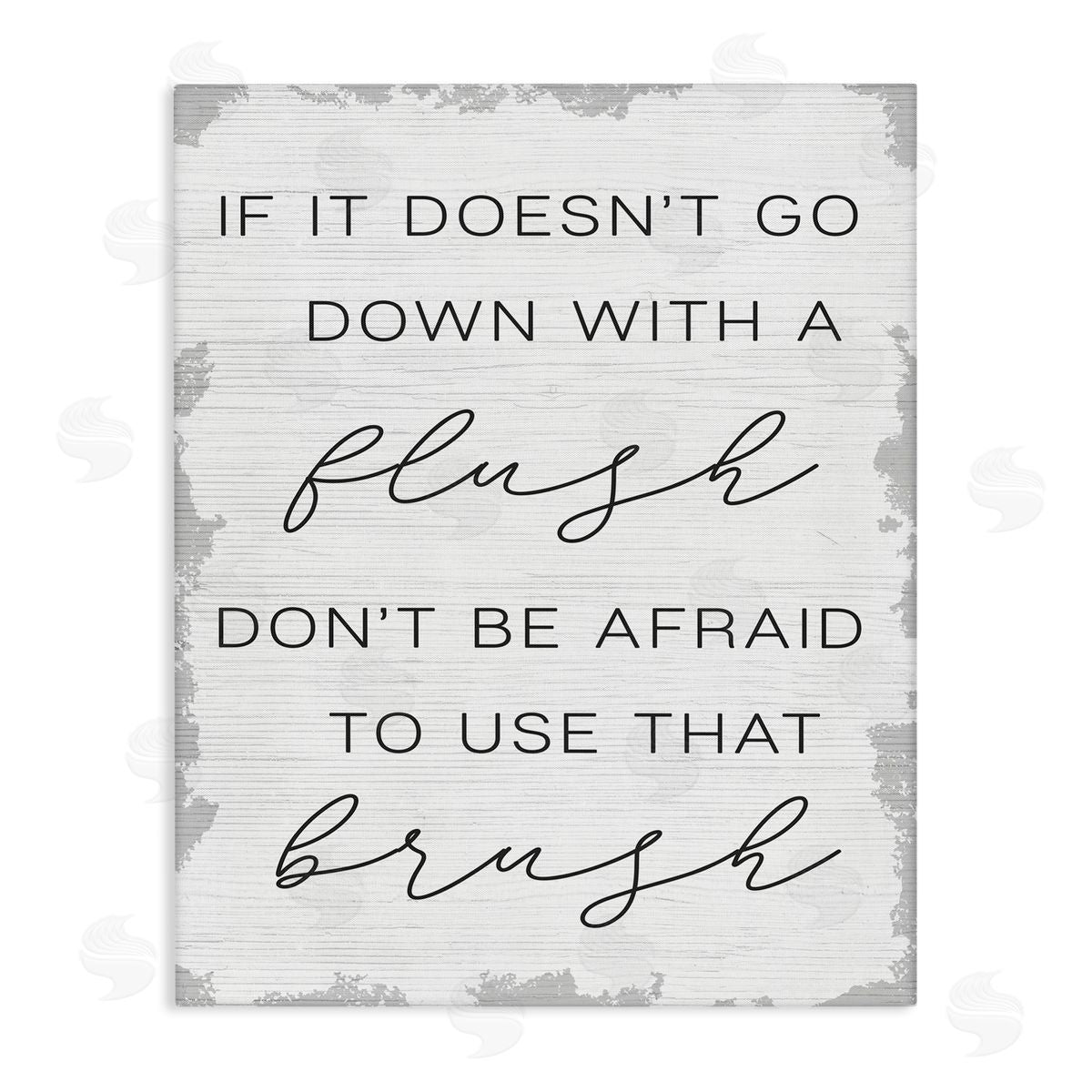 Doesn't Flush Use the Brush Canvas Wall Art, Home Decor by Stupell Studio