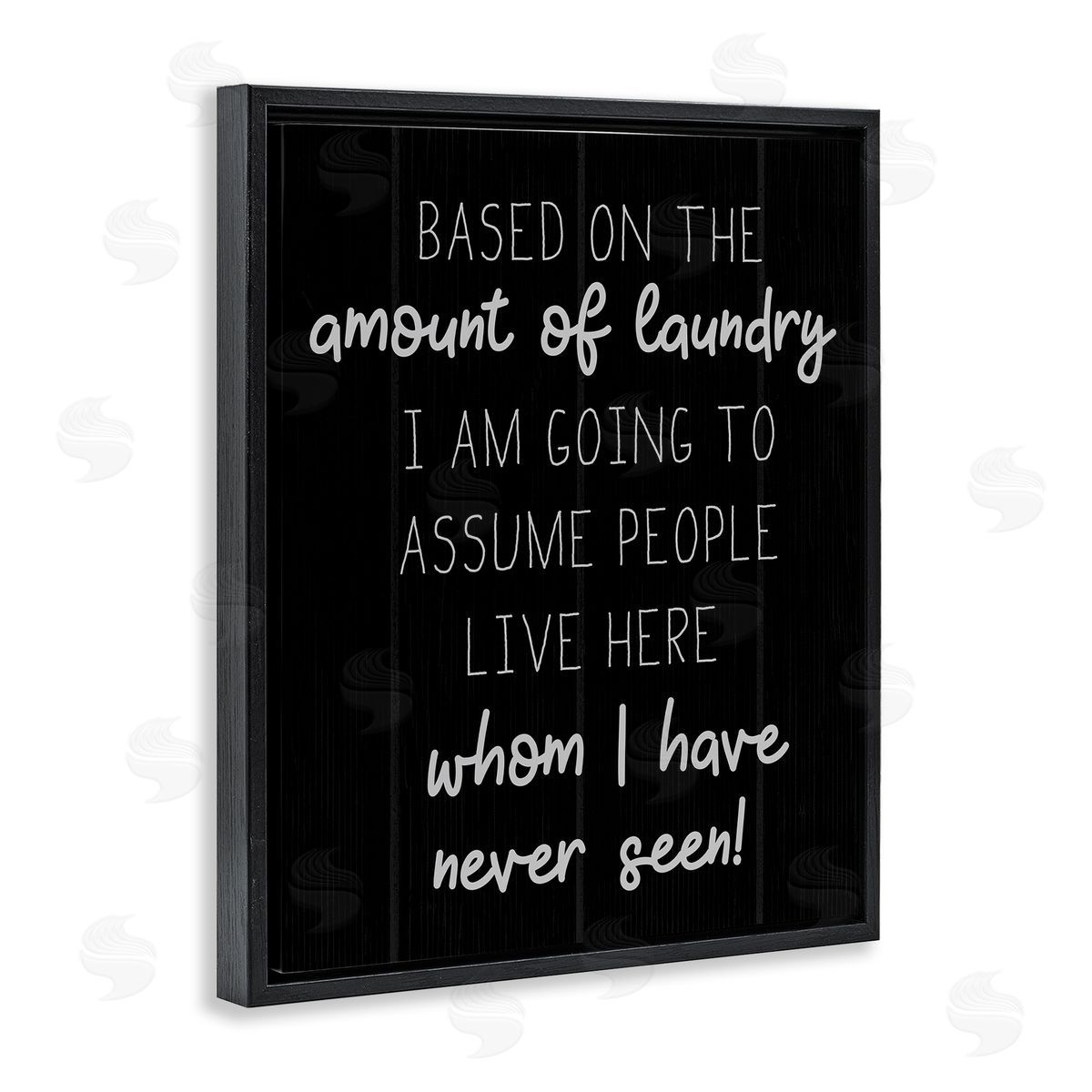 More Laundry Than People Black Floating Frame Canvas Wall Art, Home Decor by Stupell Studio