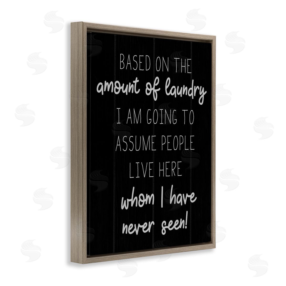 More Laundry Than People Brown Floating Frame Canvas Wall Art, Home Decor by Stupell Studio