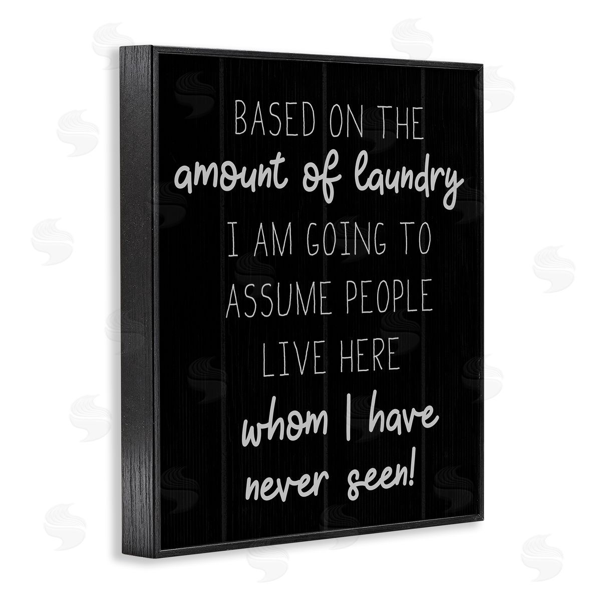 More Laundry Than People Black Frame Print Wall Art, Home Decor by Stupell Studio