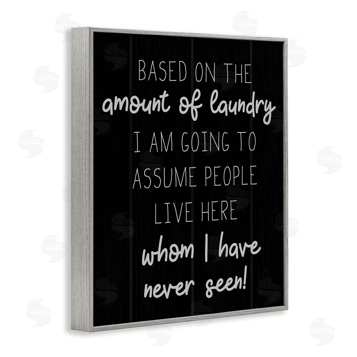 More Laundry Than People Grey Frame Print Wall Art, Home Decor by Stupell Studio