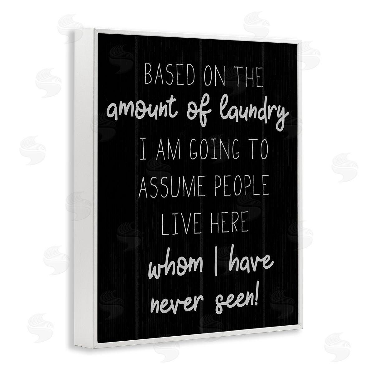 More Laundry Than People White Frame Print Wall Art, Home Decor by Stupell Studio