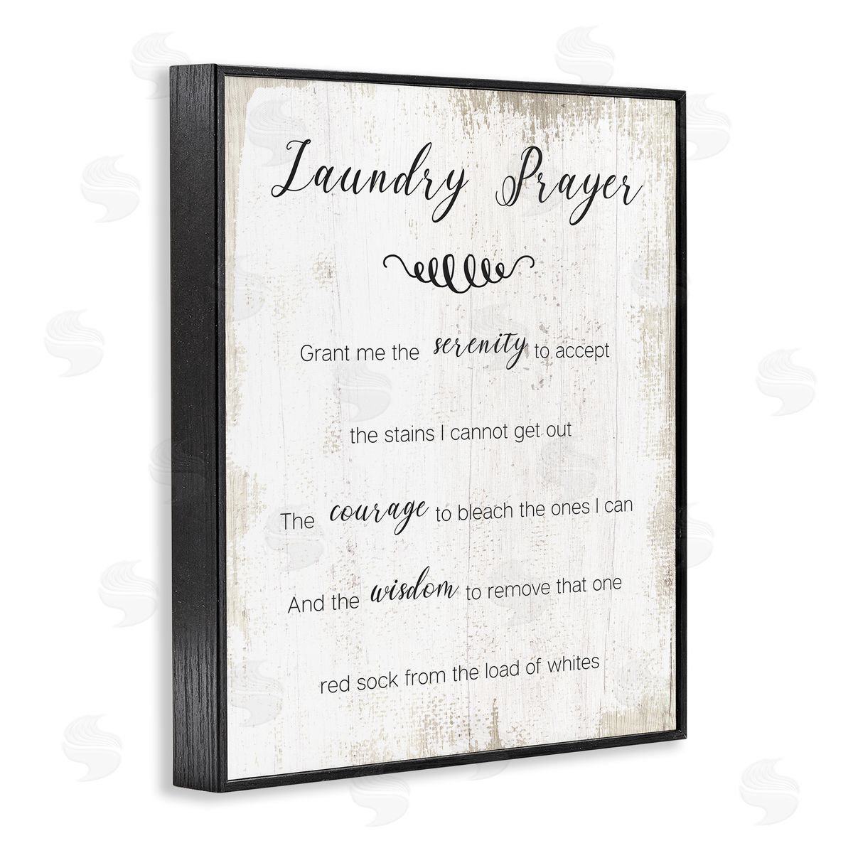 Laundry Prayer for Serenity Black Frame Print Wall Art, Home Decor by Stupell Studio