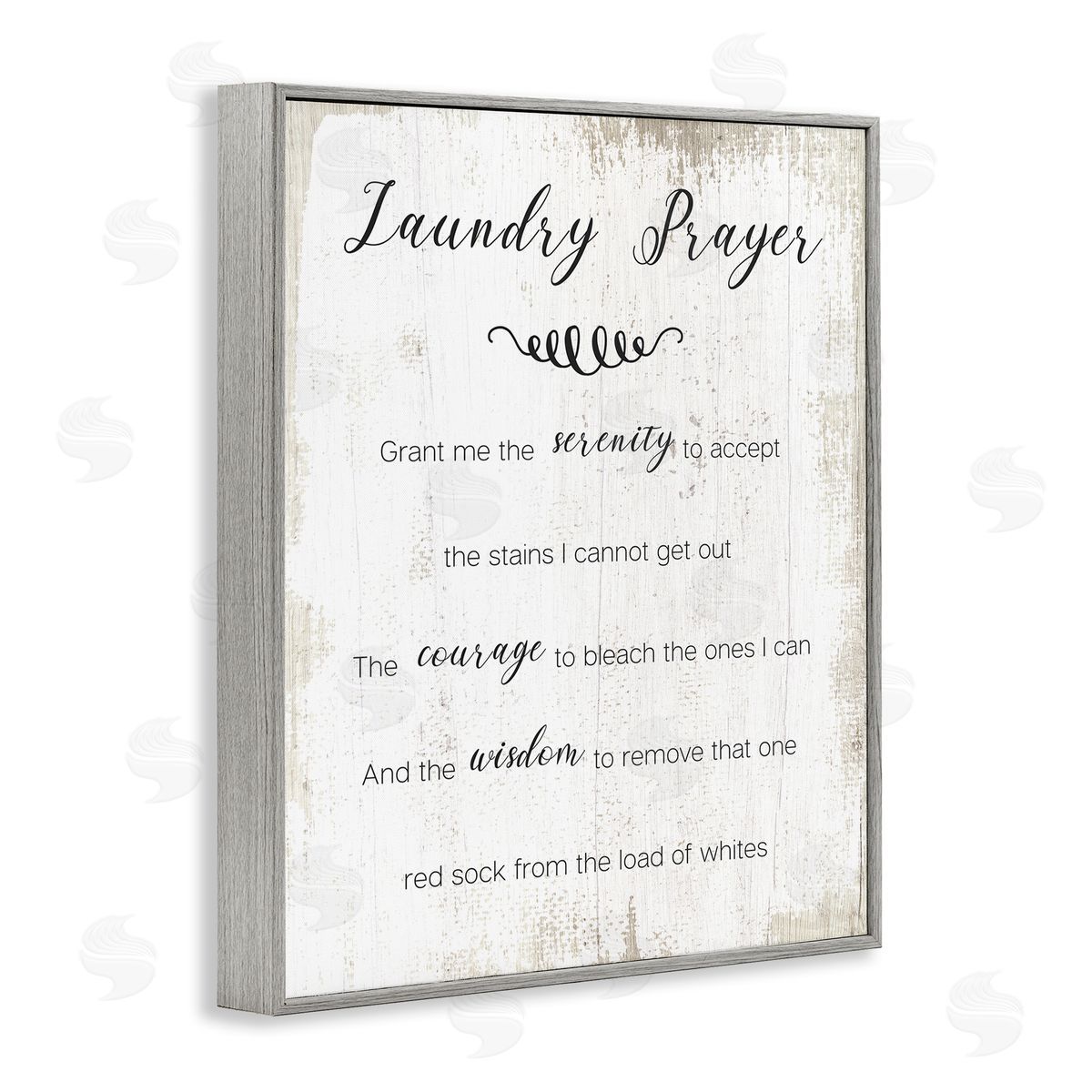 Laundry Prayer for Serenity Grey Frame Print Wall Art, Home Decor by Stupell Studio