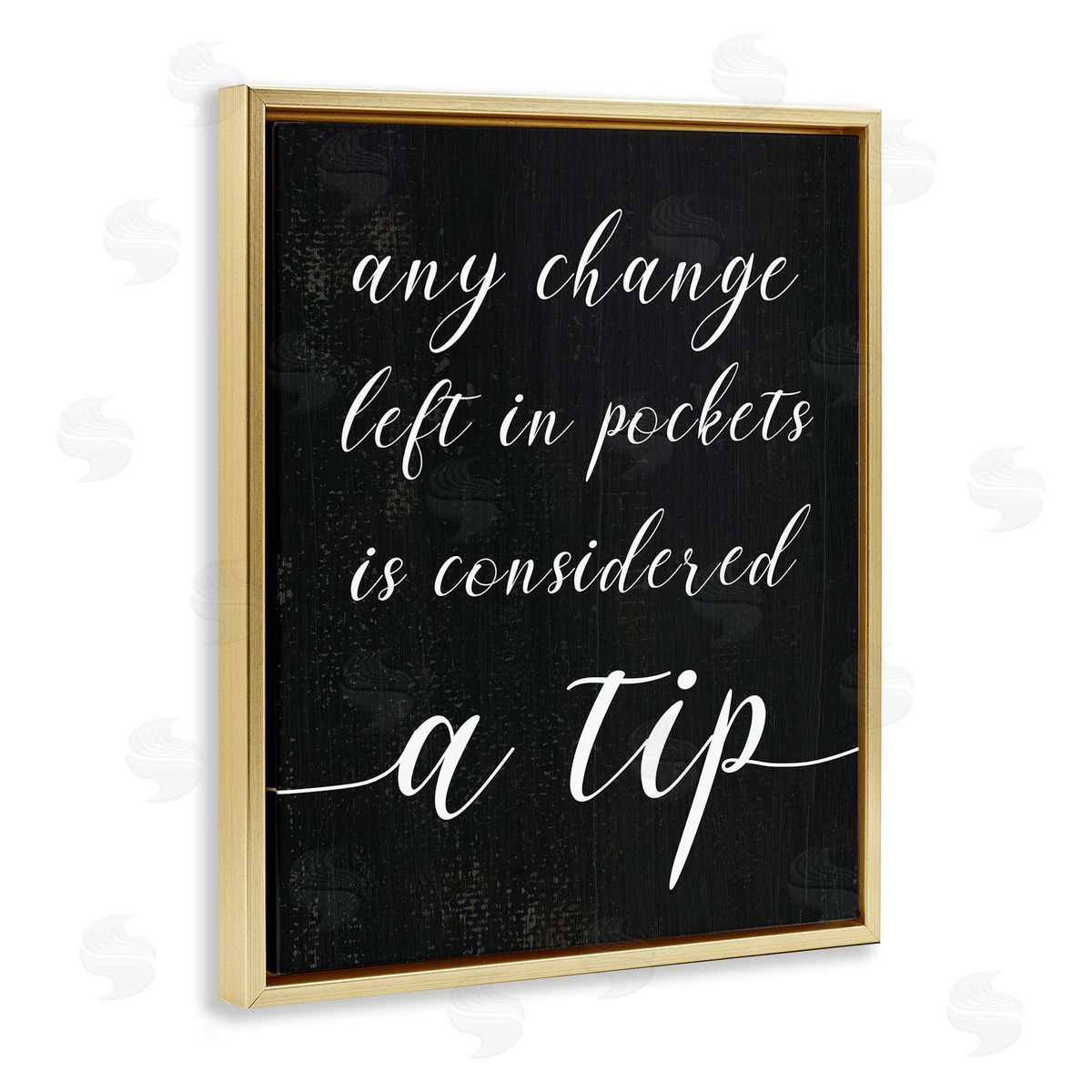 Loose Change Laundry Tip Gold Floating Frame Canvas Wall Art, Home Decor by Stupell Studio