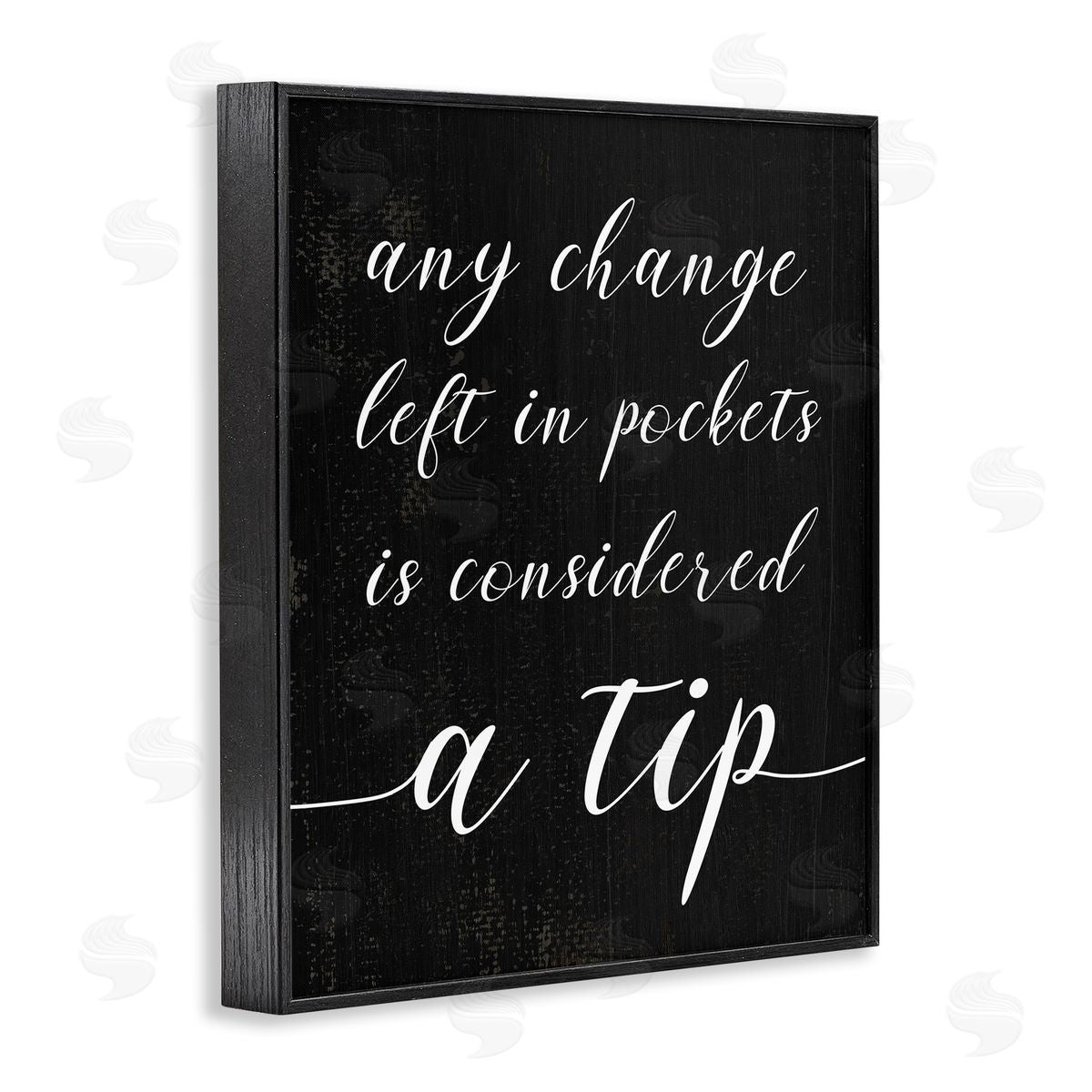 Loose Change Laundry Tip Black Frame Print Wall Art, Home Decor by Stupell Studio