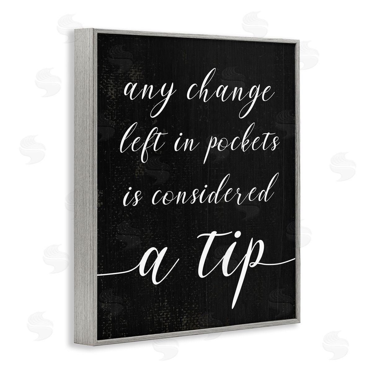 Loose Change Laundry Tip Grey Frame Print Wall Art, Home Decor by Stupell Studio