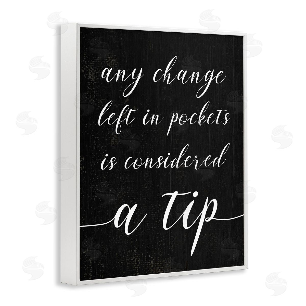 Loose Change Laundry Tip White Frame Print Wall Art, Home Decor by Stupell Studio