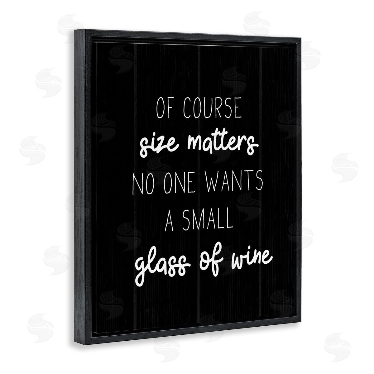 No One Wants A Small Glass Black Floating Frame Canvas Wall Art, Home Decor by Stupell Studio