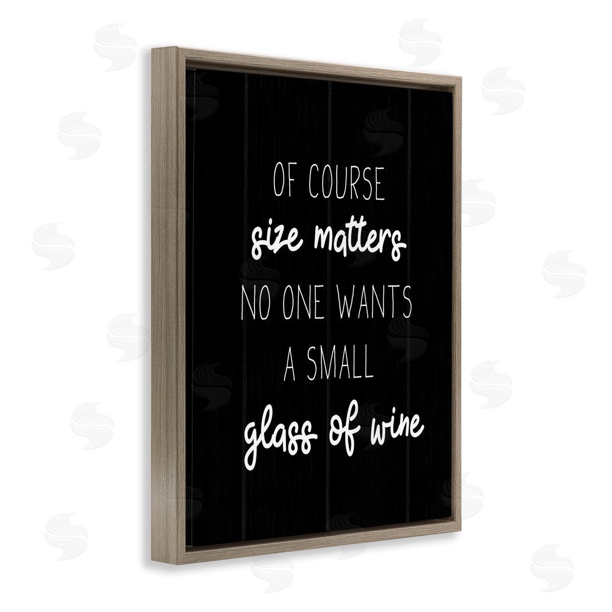 No One Wants A Small Glass Brown Floating Frame Canvas Wall Art, Home Decor by Stupell Studio