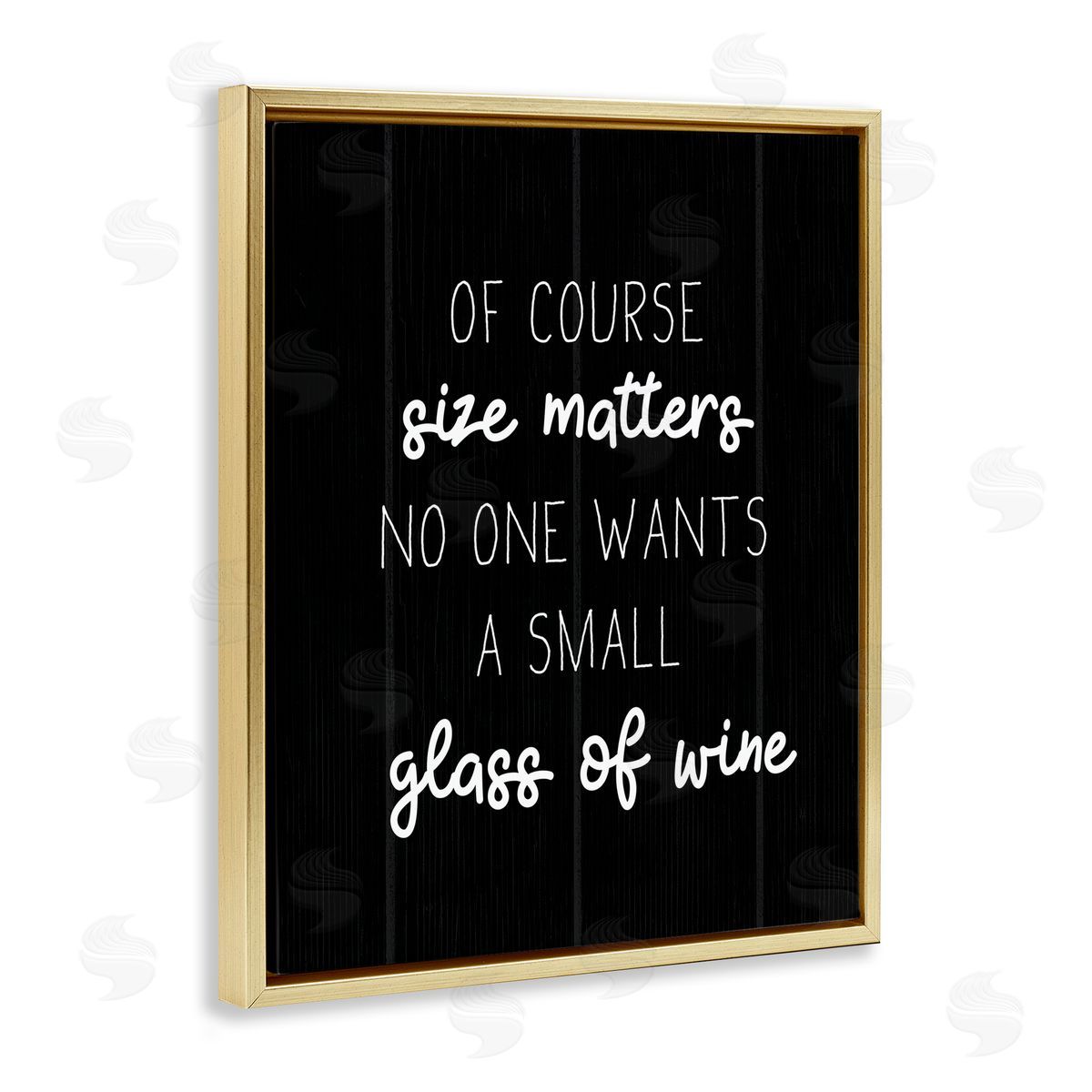 No One Wants A Small Glass Gold Floating Frame Canvas Wall Art, Home Decor by Stupell Studio