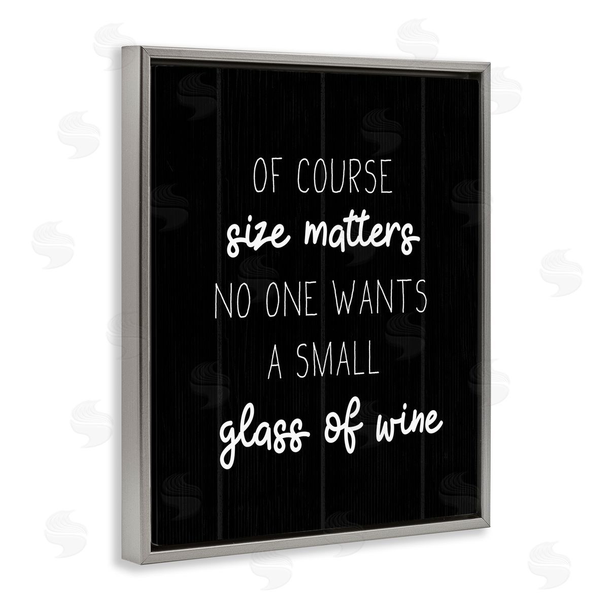 No One Wants A Small Glass Grey Floating Frame Canvas Wall Art, Home Decor by Stupell Studio
