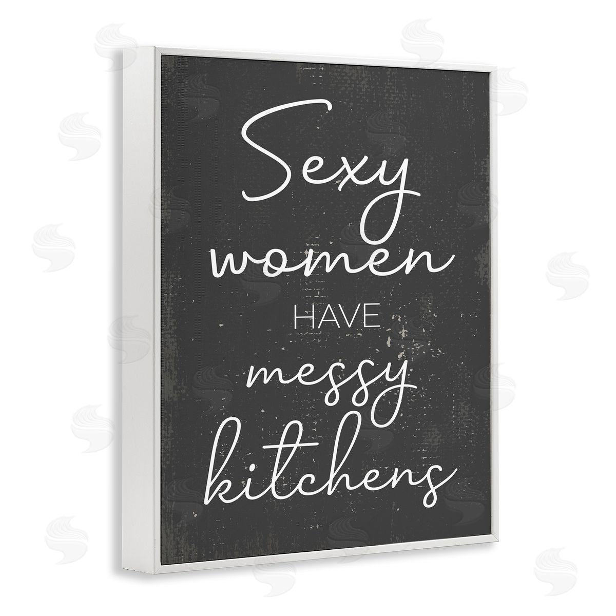 Sexy Women Have Messy Kitchens White Frame Print Wall Art, Home Decor by Stupell Studio