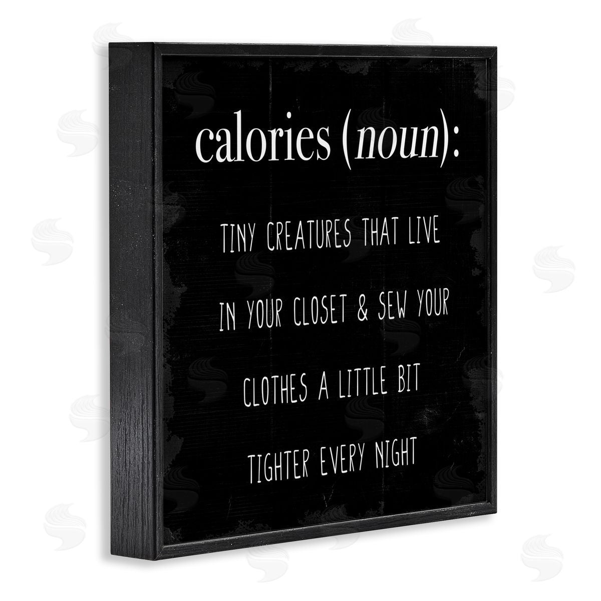 Calories Definition Tiny Creatures Black Frame Print Wall Art, Home Decor by Stupell Studio