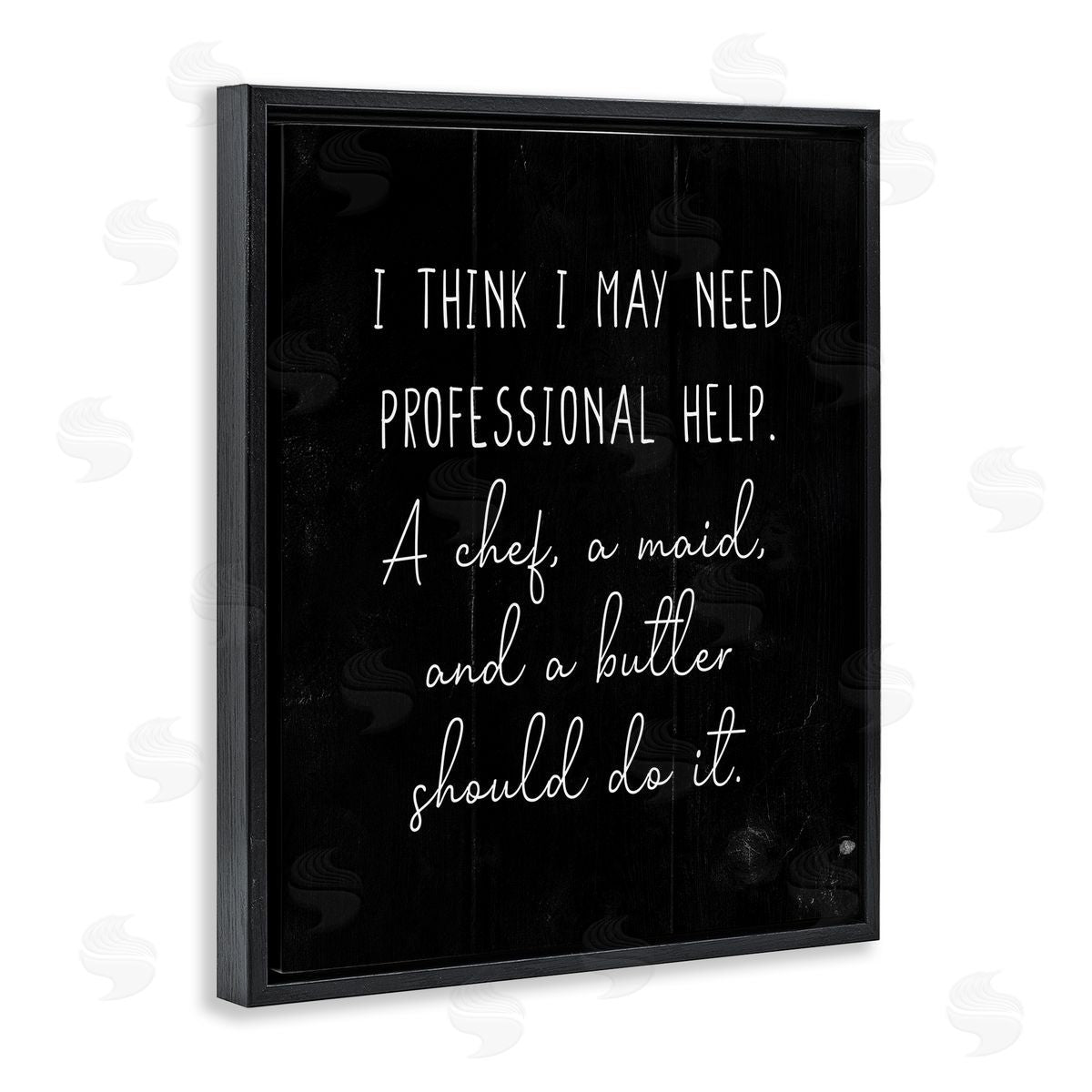 May Need Home Professionals Black Floating Frame Canvas Wall Art, Home Decor by Stupell Studio