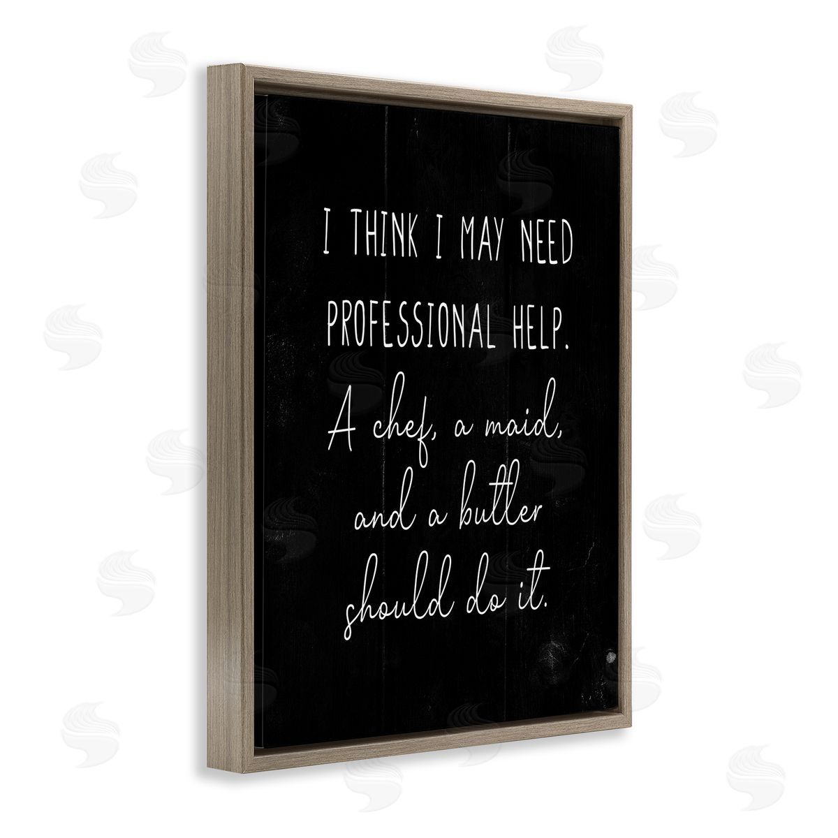 May Need Home Professionals Brown Floating Frame Canvas Wall Art, Home Decor by Stupell Studio