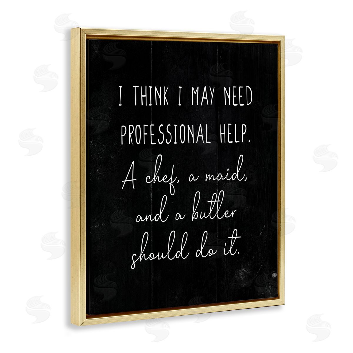 May Need Home Professionals Gold Floating Frame Canvas Wall Art, Home Decor by Stupell Studio
