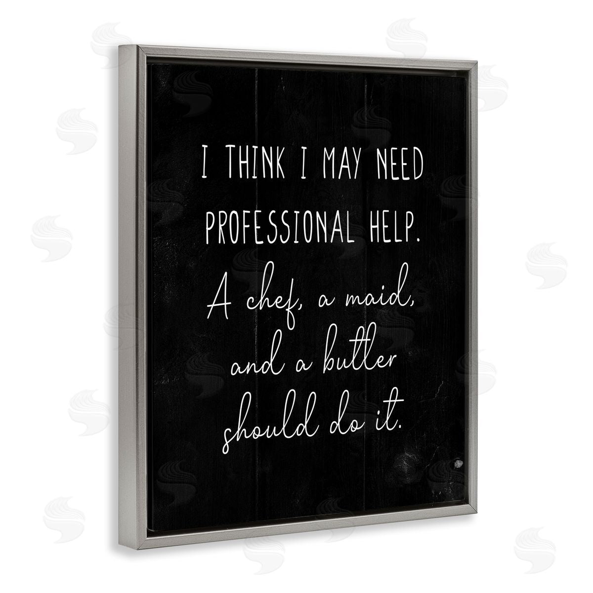 May Need Home Professionals Grey Floating Frame Canvas Wall Art, Home Decor by Stupell Studio