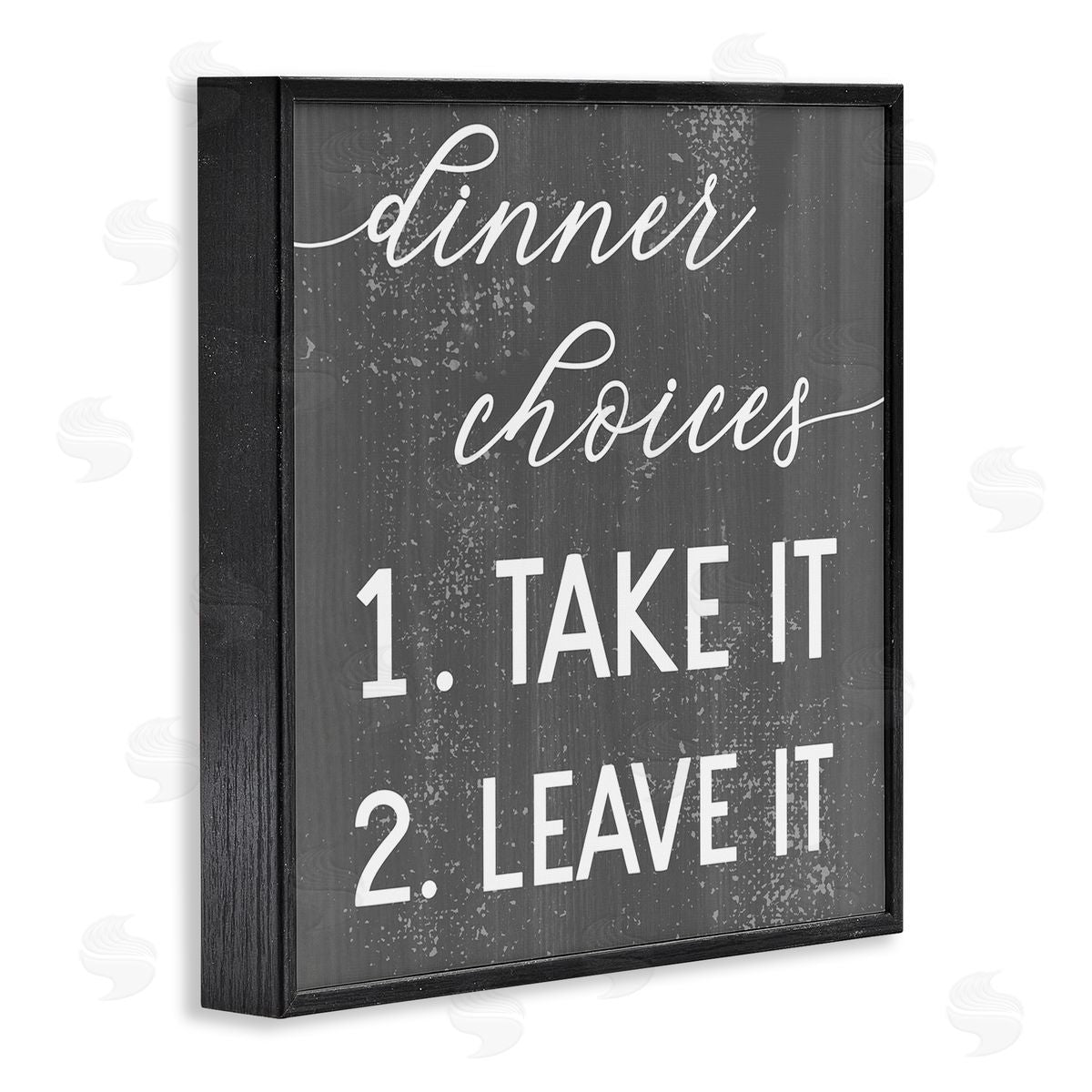 Dinner Take It or Leave It Black Frame Print Wall Art, Home Decor by Stupell Studio