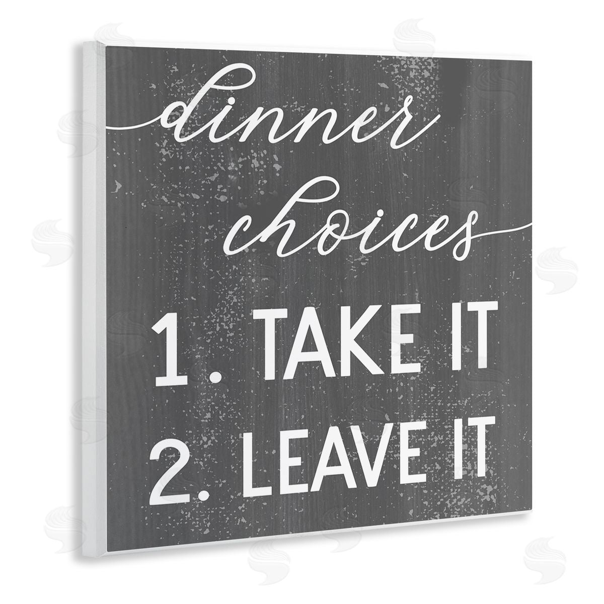 Dinner Take It or Leave It Wood Plaque Wall Art, Home Decor by Stupell Studio