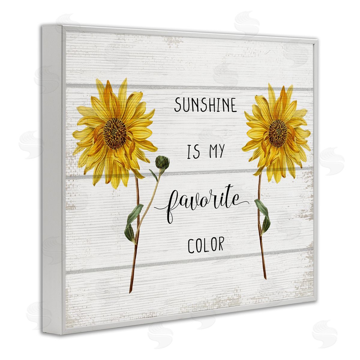 Sunshine is my Favorite Color White Frame Print Wall Art, Home Decor by Stupell Studio