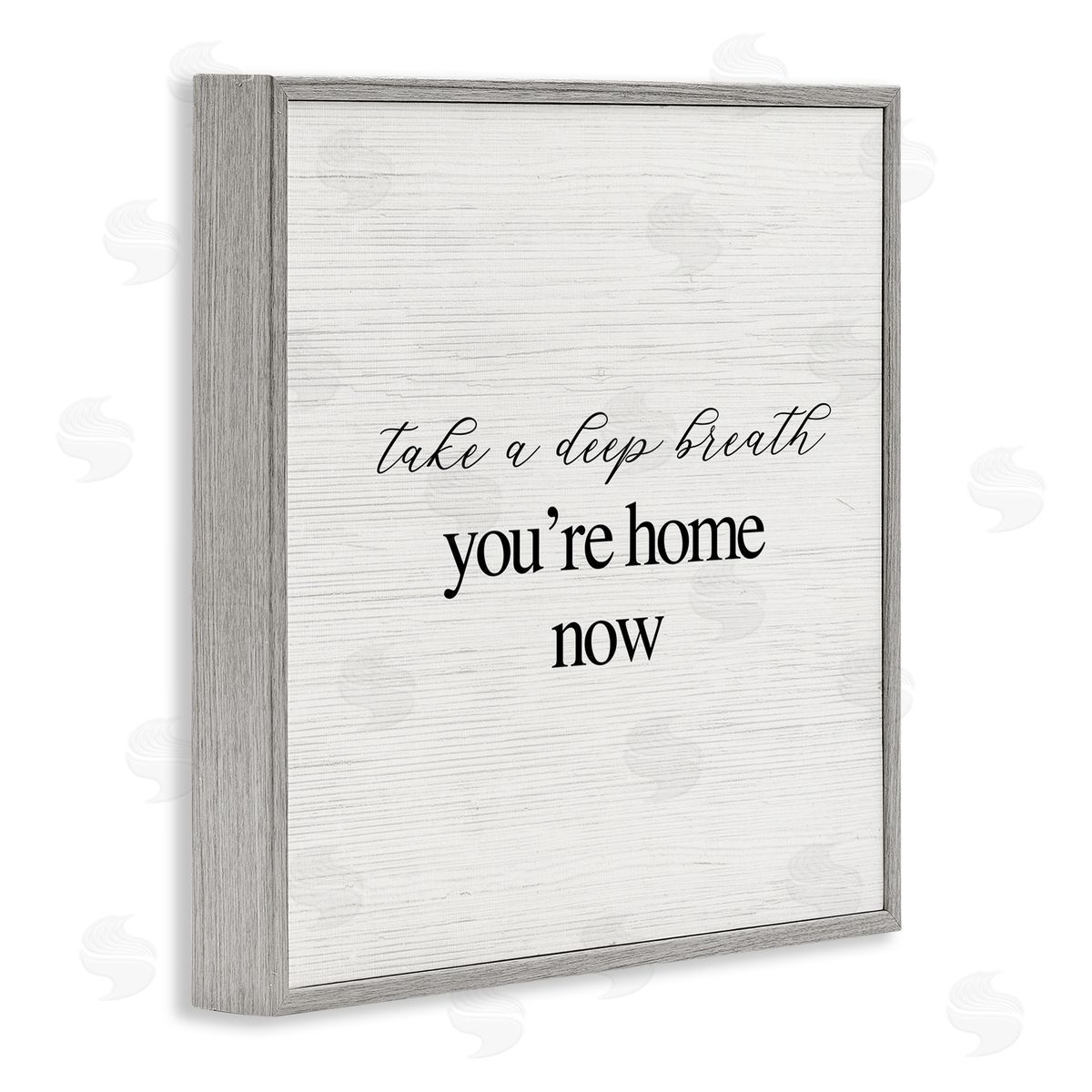 Breathe You're Home Now Grey Frame Print Wall Art, Home Decor by Stupell Studio
