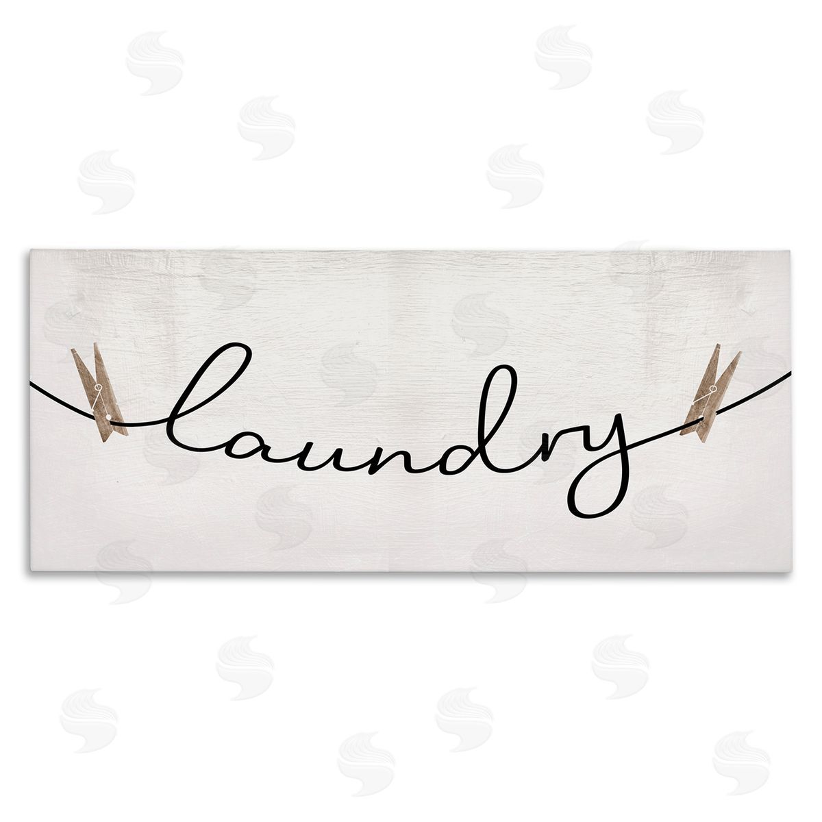 Laundry Typography Clothespins Canvas Wall Art, Home Decor by Stupell Studio