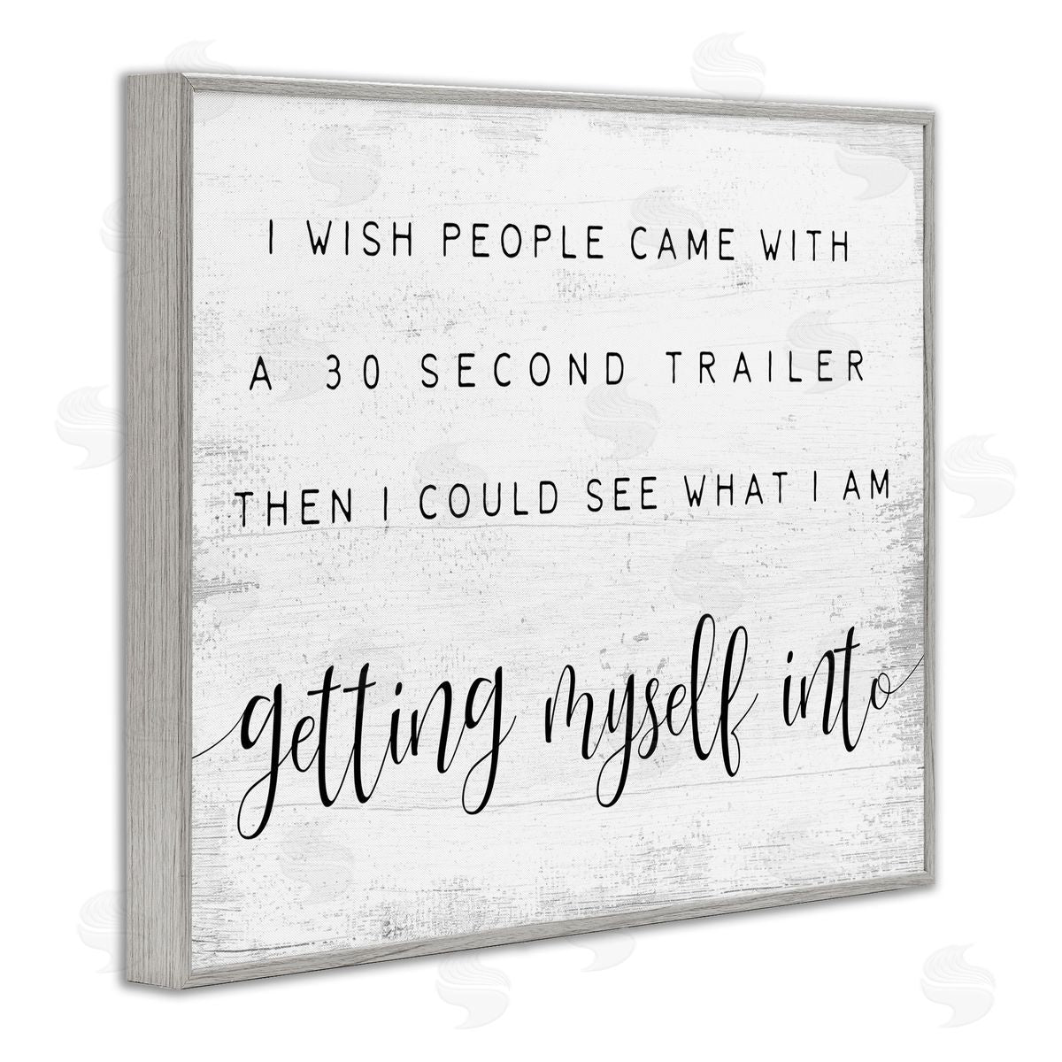 People had 30 Second Trailer Grey Frame Print Wall Art, Home Decor by Stupell Studio