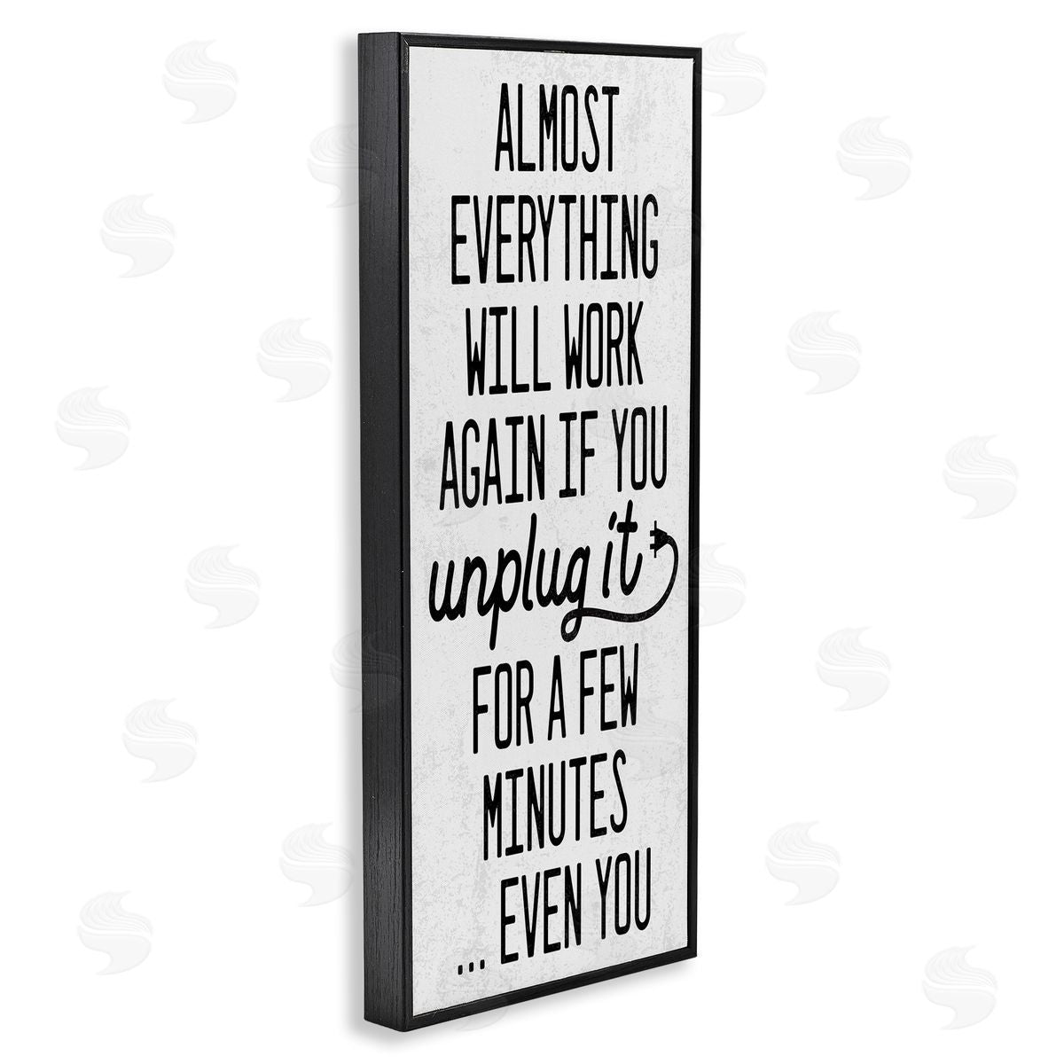Will Work Again if Unplugged Black Frame Print Wall Art, Home Decor by Stupell Studio
