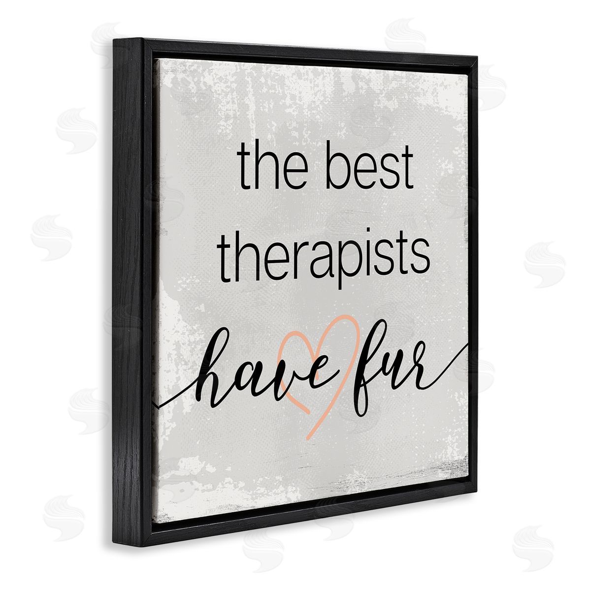Best Therapists have Fur Black Floating Frame Canvas Wall Art, Home Decor by Stupell Studio