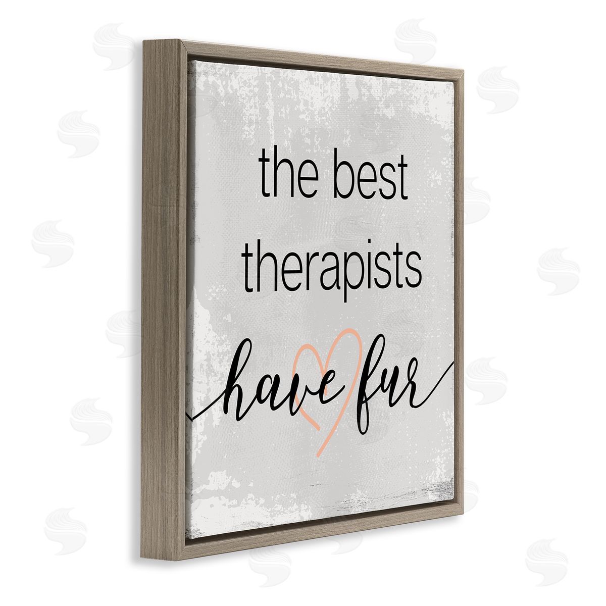 Best Therapists have Fur Brown Floating Frame Canvas Wall Art, Home Decor by Stupell Studio