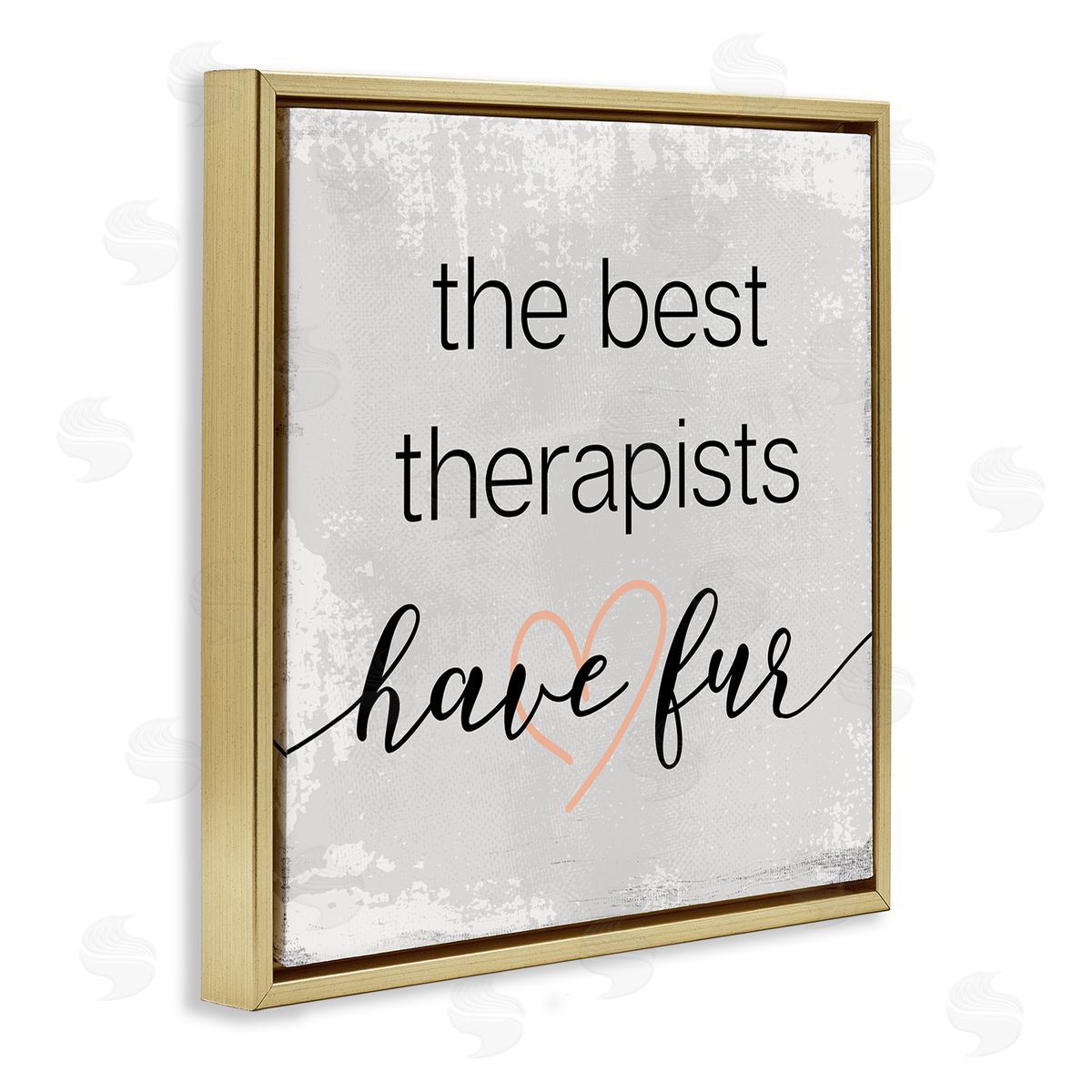 Best Therapists have Fur Gold Floating Frame Canvas Wall Art, Home Decor by Stupell Studio