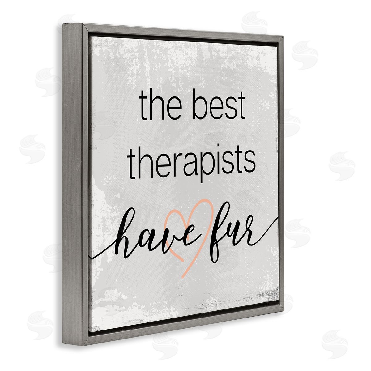 Best Therapists have Fur Grey Floating Frame Canvas Wall Art, Home Decor by Stupell Studio