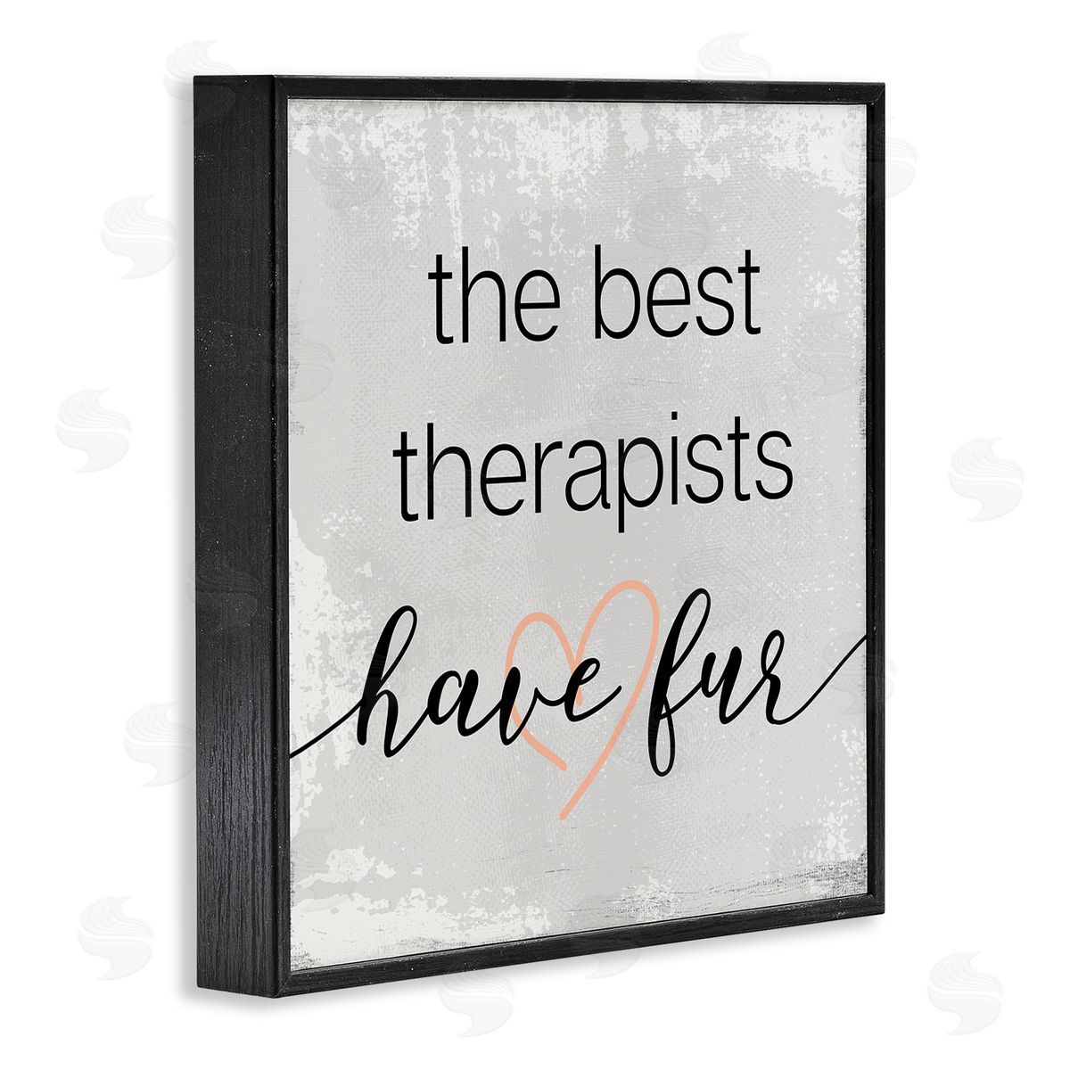 Best Therapists have Fur Black Frame Print Wall Art, Home Decor by Stupell Studio