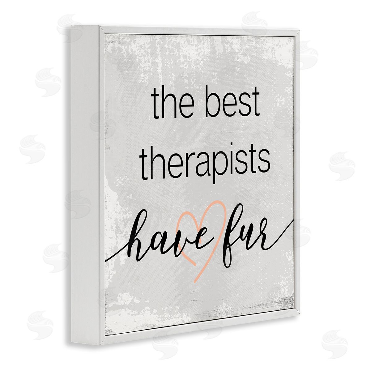 Best Therapists have Fur White Frame Print Wall Art, Home Decor by Stupell Studio