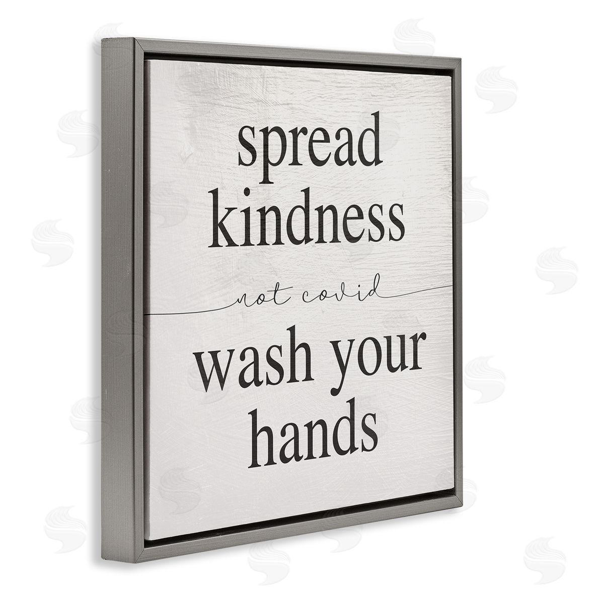 Spread Kindness Not Covid Grey Floating Frame Canvas Wall Art, Home Decor by Stupell Studio