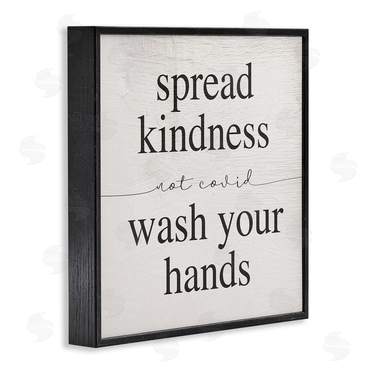 Spread Kindness Not Covid Black Frame Print Wall Art, Home Decor by Stupell Studio