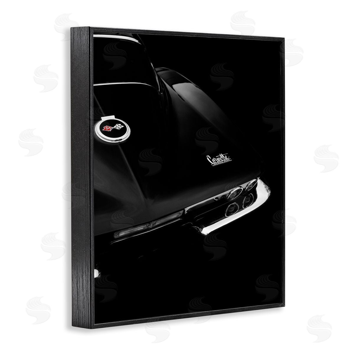 Black Sports Car Photography Black Frame Print Wall Art, Home Decor by Mark Rogan