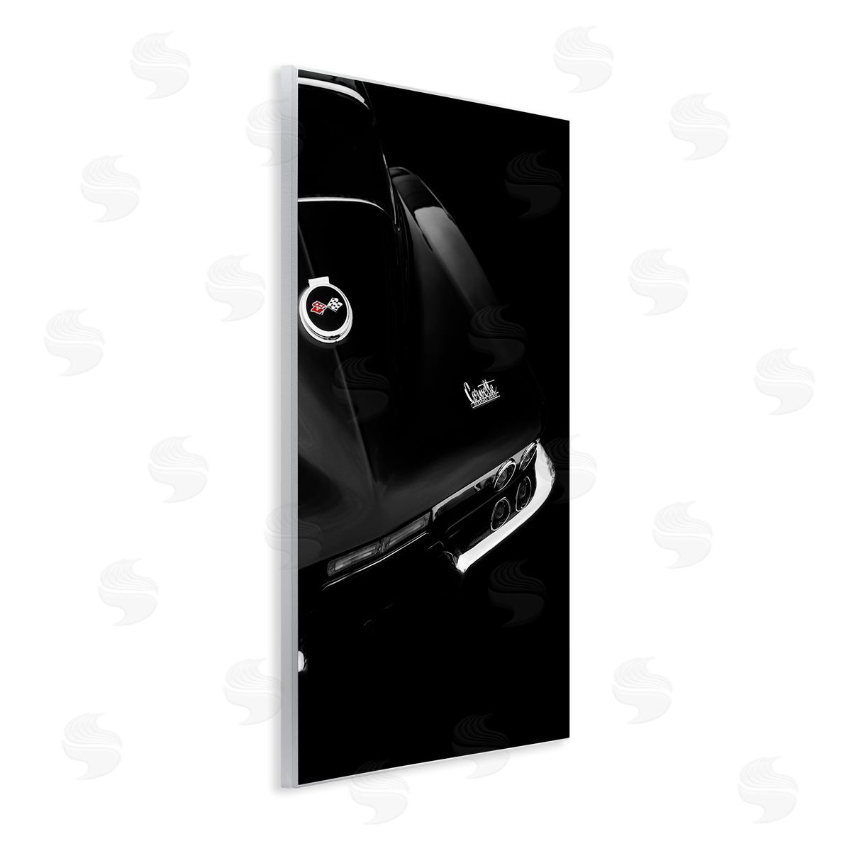 Black Sports Car Photography Wood Plaque Wall Art, Home Decor by Mark Rogan