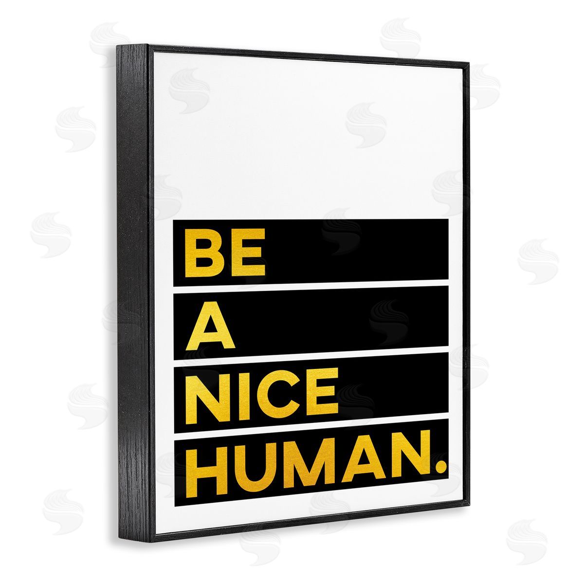 Be a Nice Human Black Frame Print Wall Art, Home Decor by Seven Trees