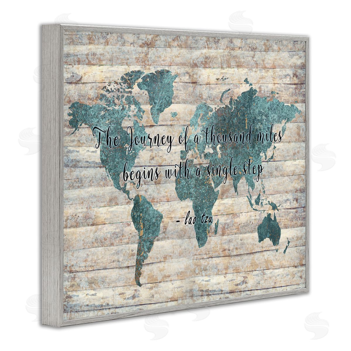 Journey of a Thousand Miles Grey Frame Print Wall Art, Home Decor by Ziwei Li