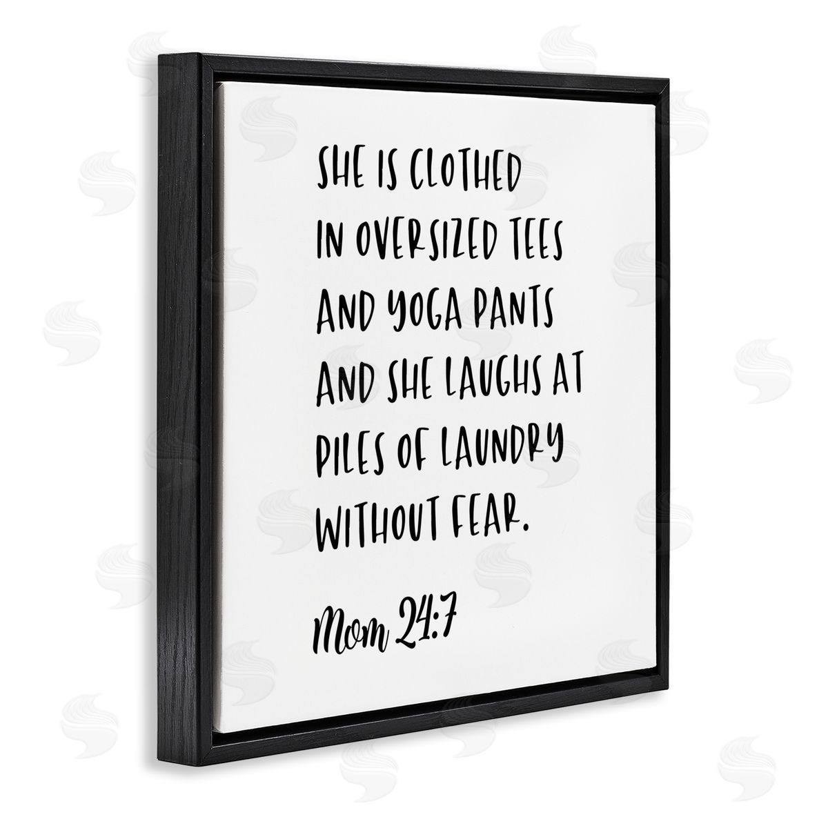The Psalm of Mom Black Floating Frame Canvas Wall Art, Home Decor by Anna Quach