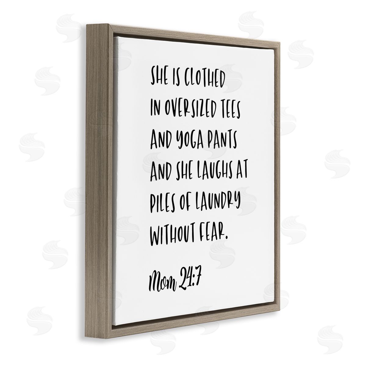 The Psalm of Mom Brown Floating Frame Canvas Wall Art, Home Decor by Anna Quach