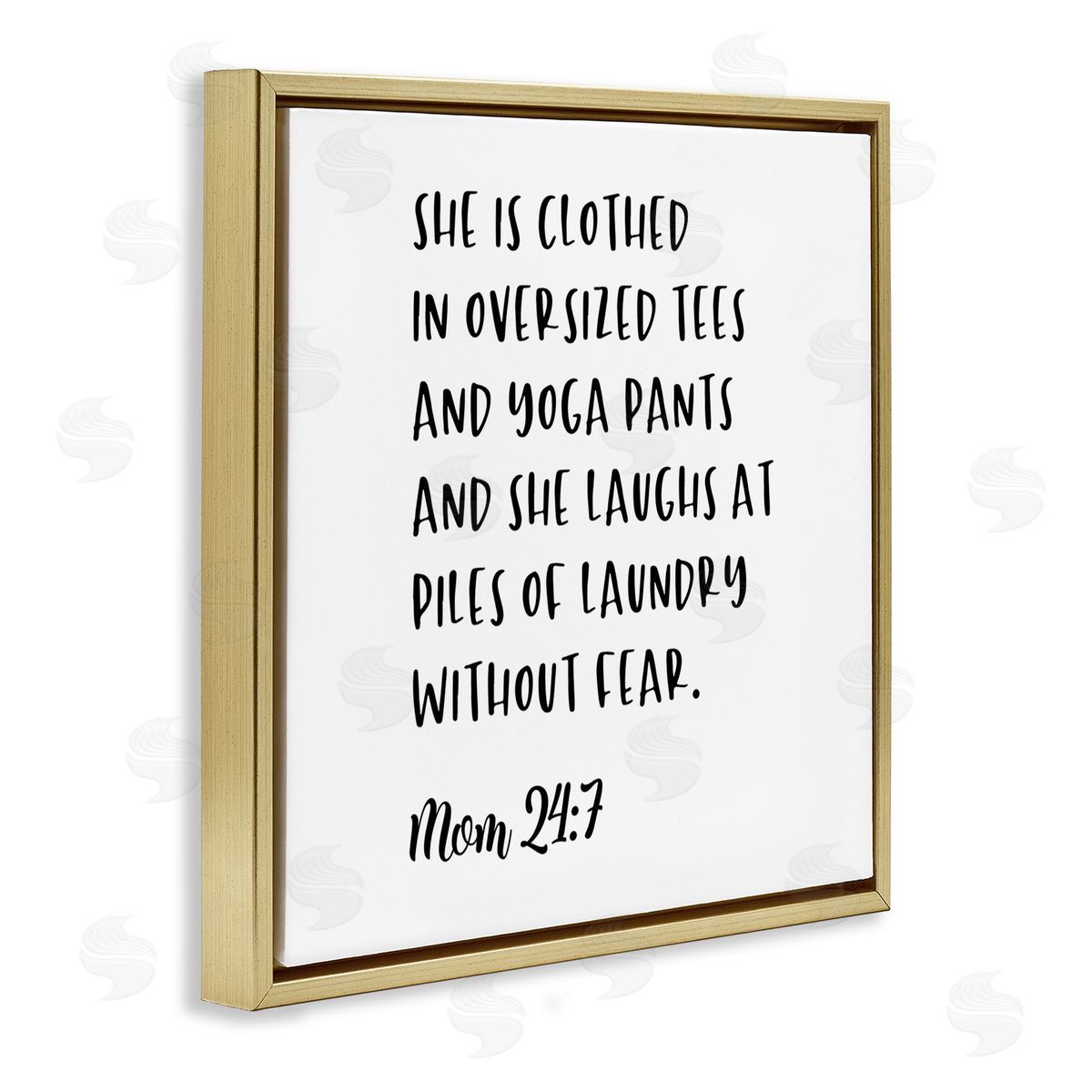 The Psalm of Mom Gold Floating Frame Canvas Wall Art, Home Decor by Anna Quach