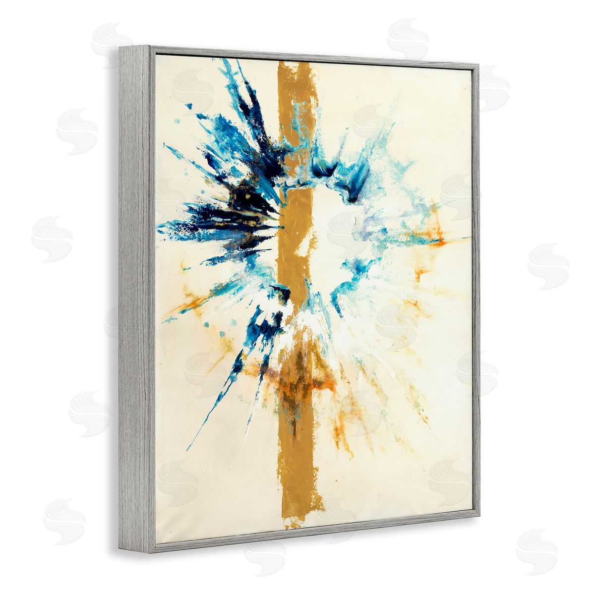 Celestial Abstract Painting Grey Frame Print Wall Art, Home Decor by Dina D'Argo