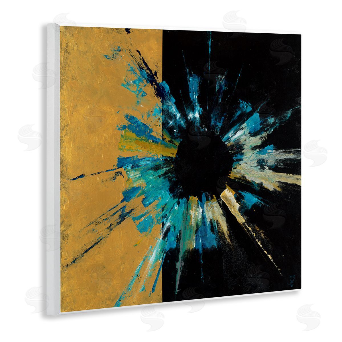 Cosmic Abstract Painting Wood Plaque Wall Art, Home Decor by Dina D'Argo